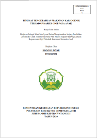 Image of TINGKAT PENGETAHUAN MAKANAN KARIOGENIK TERHADAP KARIES GIGI PADA ANAK