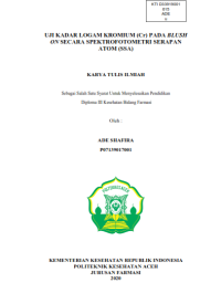 Image of UJI KADAR LOGAM KROMIUM (Cr) PADA BLUSHON SECARA SPEKTROFOTOMETRI SERAPAN ATOM (SSA)