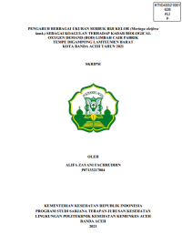 Image of PENGARUH BERBAGAI UKURAN SERBUK BIJI KELOR (Moringa oleifera lamk.) SEBAGAI KOAGULAN TERHADAP KADAR BIOLOGICAL OXYGEN DEMAND (BOD) LIMBAH CAIR PABRIK TEMPE DIGAMPONG LAMTEUMEN BARAT KOTA BANDA ACEH TAHUN 2021