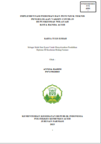 Image of IMPLEMENTASI PEDOMAN DAN PETUNJUK TEKNIS PENGELOLAAN VAKSIN COVID-19 DI PUSKESMAS WILAYAH KOTA BANDA ACEH