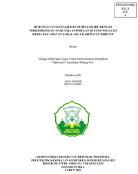 Image of HUBUNGAN STATUS GIZI DAN STIMULASI IBU DENGAN PERKEMBANGAN ANAK USIA 24-59 BULAN DI PAUD WILAYAH KERJA KECAMATAN SAMALANGA KABUPATEN BIREUEN