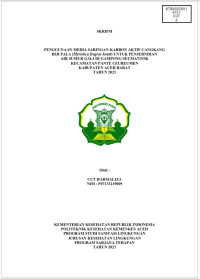 Image of PENGGUNAAN MEDIA SARINGAN KARBON AKTIF CANGKANG BIJI PALA (Myristica fragras houtt) UNTUK PENJERNIHAN AIR SUMUR GALI DI GAMPONG SEUMANTOK KECAMATAN PANTE CEUREUMEN KABUPATEN ACEH BARAT TAHUN 2023
