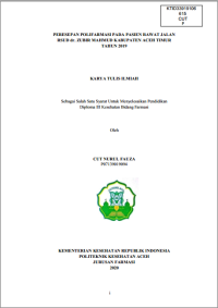 Image of PERESEPAN POLIFARMASI PADA PASIEN RAWAT JALAN RSUD dr. ZUBIR MAHMUD KABUPATEN ACEH TIMUR TAHUN 2019