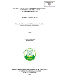 Image of SISTEM PERENCANAAN DAN PENGADAAN OBAT DI PUSKESMAS BANDA SAKTI KOTA LHOKSEUMAWE