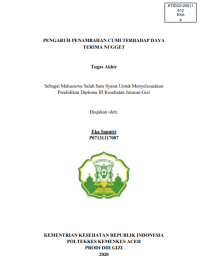 Image of PENGARUH PENAMBAHAN CUMI TERHADAP DAYA TERIMA NUGGET