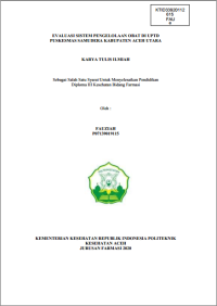 Image of EVALUASI SISTEM PENGELOLAAN OBAT DI UPTD PUSKESMAS SAMUDERA KABUPATEN ACEH UTARA