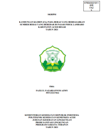 Image of KANDUNGAN KLORIN (Cl2) PADA BERAS YANG BERDASARKAN SUMBER BERAS YANG BEREDAR DI PASAR INDUK LAMBARO KABUPATEN ACEH BESAR TAHUN 2021