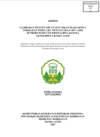 Image of GAMBARAN PENGETAHUAN DAN SIKAP MAHASISWA TERHADAP PERILAKU PENCEGAHAN HIV/AIDS DI PRODI PGSD UNIVERSITAS BINA BANGSA GETSEMPENA BANDA ACEH