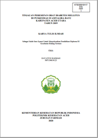 Image of TINJAUAN PERESEPAN OBAT DIABETES MELLITUS DI PUSKESMAS SYAMTALIRA BAYU KABUPATEN ACEH UTARATAHUN 2019