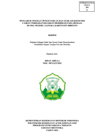 Image of PENGARUH TINGKAT PENGETAHUAN DAN JUMLAH KONSUMSI CAIRAN TERHADAP KEJADIAN DEHIDRASI PADA REMAJA DI SMA NEGERI 1 JANGKA KABUPATEN BIREUEN