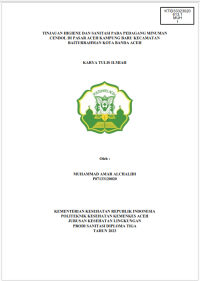 Image of TINJAUAN HIGIENE DAN SANITASI PADA PEDAGANG MINUMAN CENDOL DI PASAR ACEH KAMPUNG BARU KECAMATAN BAITURRAHMAN KOTA BANDA ACEH