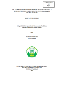 Image of UJI ANTIHELMINTIK INFUSA BUAH PARE (Momordica Charantia L.) TERHADAP INFEKSI CACING GELANG AYAM (Ascaridia galli) SECARA IN VITRO