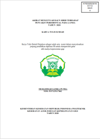 Image of AKIBAT MENGUNYAH DAUN SIRIH TERHADAP PENYAKIT PERIODONTAL PADA LANSIA TAHUN  2020