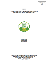 Image of LITERATURE REVIEW: FAKTOR YANG MEMPENGARUHI KEJADIAN SEKS PRANIKAH PADA REMAJA