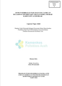 Image of ASUHAN KEBIDANAN PADA BAYI USIA 3-6 BULAN DI GAMPONG JEUMPET KECAMATAN DARUL IMARAH KABUPATEN ACEH BESAR