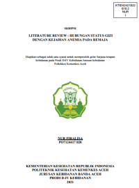 Image of LITERATURE REVIEW : HUBUNGAN STATUS GIZI DENGAN KEJADIAN ANEMIA PADA REMAJA