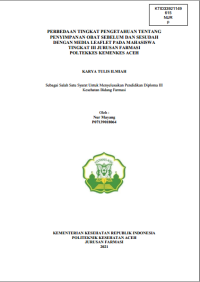 Image of PERBEDAAN TINGKAT PENGETAHUAN TENTANG PENYIMPANAN OBAT SEBELUM DAN SESUDAH DENGAN MEDIA LEAFLET PADA MAHASISWA TINGKAT III JURUSAN FARMASI POLTEKKES KEMENKES ACEH