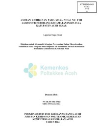 Image of ASUHAN KEBIDANAN PADA MASA NIFAS NY. F DI GAMPONG BINEH BLANG KECAMATAN INGIN JAYA KABUPATEN ACEH BESAR