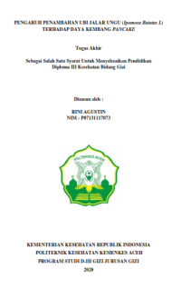 Image of PENGARUH PENAMBAHAN UBI JALAR UNGU (Ipomoea BatatasL)TERHADAP DAYA KEMBANG PANCAKE