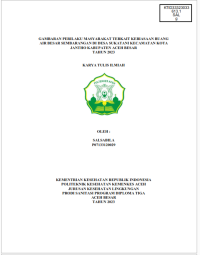 Image of GAMBARAN PERILAKU MASYARAKAT TERKAIT KEBIASAAN BUANG AIR BESAR SEMBARANGAN DI DESA SUKATANI KECAMATAN KOTA JANTHO KABUPATEN ACEH BESAR TAHUN 2023