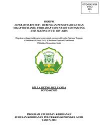 Image of LITERATUR REVIEW : HUBUNGAN PENGETAHUAN DAN SIKAP IBU HAMIL TERHADAP VOLUNTARY COUNSELING AND TESTING (VCT) HIV-AIDS