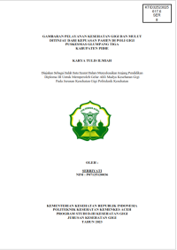 Image of GAMBARAN PELAYANAN KESEHATAN GIGI DAN MULUT DITINJAU DARI KEPUASAN PASIEN DI POLI GIGI PUSKESMAS GLUMPANG TIGA KABUPATEN PIDIE