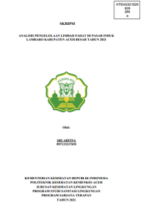 Image of ANALISIS PENGELOLAAN LIMBAH PADAT DI PASAR INDUK LAMBARO KABUPATEN ACEH BESAR TAHUN 2021