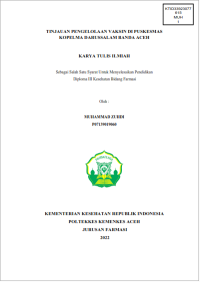 Image of TINJAUAN PENGELOLAAN VAKSIN DI PUSKESMASTINJAUAN PENGELOLAAN VAKSIN DI PUSKESMAS KOPELMA DARUSSALAM BANDA ACEH