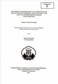 Image of Identifikasi Hidrokuinon Pada Krim Pemutih Malam 