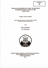 Image of Tinjauan Penyimpanan Obat Di Seluruh Puskesmas Kota Banda Aceh Tahun 2014