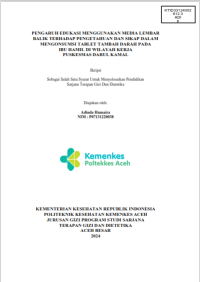 Image of Pengaruh Edukasi Gizi Menggunakan Media Lembar Balik Terhadap Pengetahuan dan Sikap Dalam Mengkonsumsi Tablet Tambah Darah Pada Ibu Hamil di Wiayah kerja Puskesmas Darul Kamal