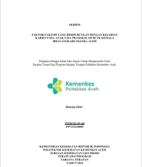 Image of Faktor-Faktor Yang Berhubungan Dengan Kejadian Karies Pada Anak Usia Prasekolah Di TK Kemala Bhayangkari 1 Banda Aceh