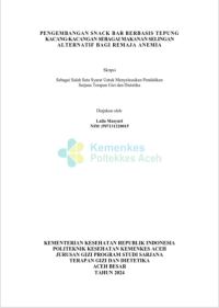 Image of PENGEMBANGAN SNACK BAR BERBASIS TEPUNG KACANG-KACANGAN SEBAGAI MAKANAN SELINGAN ALTERNATIF BAGI REMAJA ANEMIA