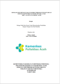 Image of EDUKASI GIZI MENGGUNAKAN KOMIK TERHADAP PENGETAHUAN GIZI DAN KONSUMSI SAYUR BUAH PADA ANAK SDIT  AL-FITYAN SCHOOL ACEH