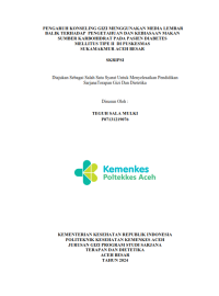 Image of PENGARUH KONSELING GIZI MENGGUNAKAN MEDIA LEMBAR BALIK TERHADAP  PENGETAHUAN DAN KEBIASAAN MAKAN SUMBER KARBOHIDRAT PADA PASIEN DIABETES MELLITUS TIPE II  DI PUSKESMAS SUKAMAKMUR ACEH BESAR