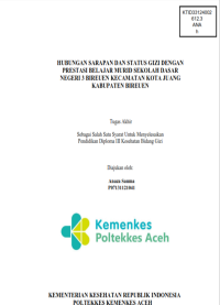 Image of HUBUNGAN SARAPAN DAN STATUS GIZI DENGAN PRESTASI BELAJAR MURID SEKOLAH DASAR 
NEGERI 3  BIREUEN KECAMATAN KOTA JUANG KABUPATEN BIREUEN