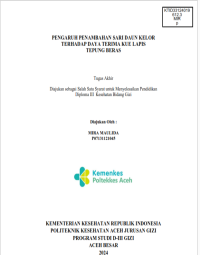 Image of PENGARUH PENAMBAHAN SARI DAUN KELOR TERHADAP DAYA TERIMA KUE LAPIS TEPUNG BERAS