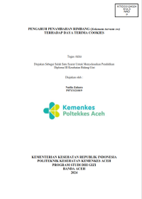 Image of PENGARUH PENAMBAHAN RIMBANG (Solanum torvum sw) TERHADAP DAYA TERIMA COOKIES
