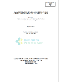 Image of DAYA TERIMA PERMEN JELLY SUMBER ZAT BESI KOMBINASI BUAH BIT, DAUN KELOR, DAN LEMON