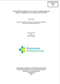 Image of PENGARUH PENAMBAHAN PASTA KACANG MERAH (Phaseolus vulgaris L.) TERHADAP DAYA TERIMA KUE NAGASARI