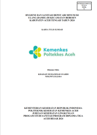 Image of HYGIENE DAN SANITASI DEPOT AIR MINUM ISI ULANG (DAMIU) DI KECAMATAN BEBESEN KABUPATEN ACEH TENGAH TAHUN 2024