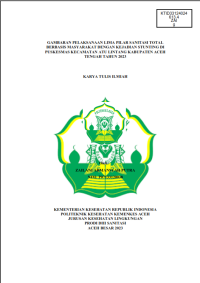 Image of GAMBARAN PELAKSANAAN LIMA PILAR SANITASI TOTAL BERBASIS MASYARAKAT DENGAN KEJADIAN STUNTING DI PUSKESMAS KECAMATAN ATU LINTANG KABUPATEN ACEH
TENGAH TAHUN 2023