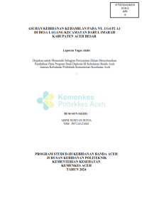 Image of ASUHAN KEBIDANAN KEHAMILAN PADA NY. I G4 P2 A1 DI DESA LAGANG KECAMATAN DARUL IMARAH KABUPATEN ACEH BESAR