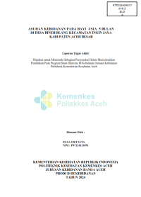 Image of ASUHAN KEBIDANAN PADA BAYI  USIA  5 BULAN DI DESA BINEH BLANG KECAMATAN INGIN JAYA KABUPATEN ACEH BESAR