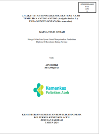 Image of UJI AKTIVITAS HIPOGLIKEMIK EKSTRAK AKARTUMBUHAN ANTING-ANTING (Acalypha Indica L.) PADA MENCIT JANTAN (Mus musculus)