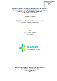 Image of PENGARUH PENYULUHAN TERHADAP PENGETAHUAN REMAJA TENTANG PRODUK KOSMETIK KRIM PEMUTIH WAJAH PADA SISWI DI SMA NEGERI 1 TANAH JAMBO AYE 
KABUPATEN ACEH UTARA