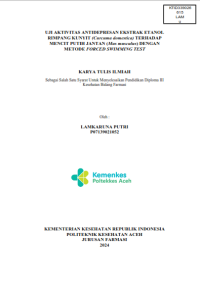 Image of UJI AKTIVITAS ANTIDEPRESAN EKSTRAK ETANOL RIMPANG KUNYIT (Curcuma domestica) TERHADAP MENCIT PUTIH JANTAN (Mus musculus) DENGAN METODE FORCED SWIMMING TEST