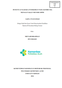 Image of PENENTUAN KADAR ANTIOKSIDAN PADA KOMBUCHA MENGGUNAKAN METODE DPPH