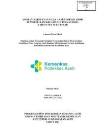 Image of ASUHAN KEBIDANAN PADA AKSEPTOR KB AKDR DI PMB IRAYANI KECAMATAN PEUKAN BADA KABUPATEN ACEH BESAR