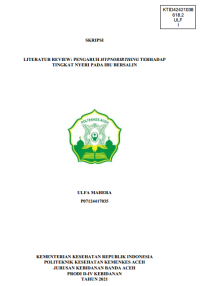 Image of LITERATUR REVIEW: PENGARUH HYPNOBIRTHING TERHADAP TINGKAT NYERI PADA IBU BERSALI